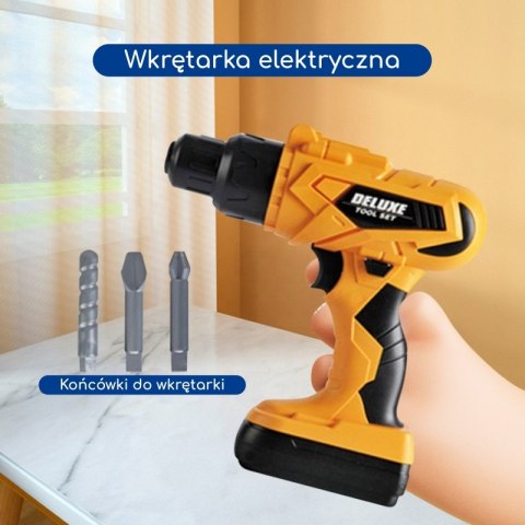 WOOPIE Zestaw Narzędzi Małego Majsterkowicza z Wkrętarką w Walizce 39el.