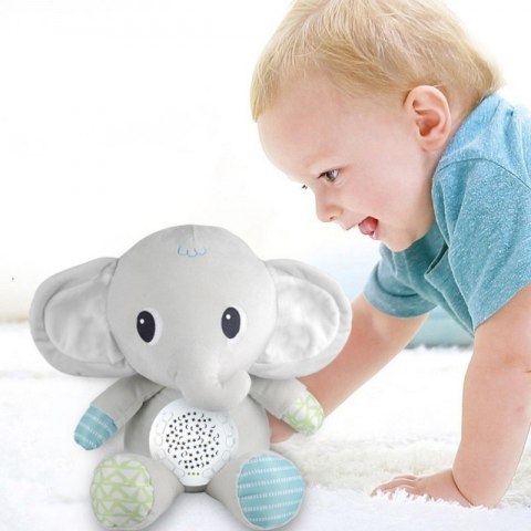 WOOPIE BABY Przytulanka Słonik Z Projektorem Uspokajacz Usypiacz 12 Melodii