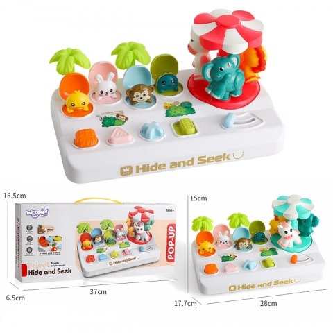 WOOPIE BABY Wyskakujące Zwierzątka Pop Up Karuzela Zabawka Interaktywna