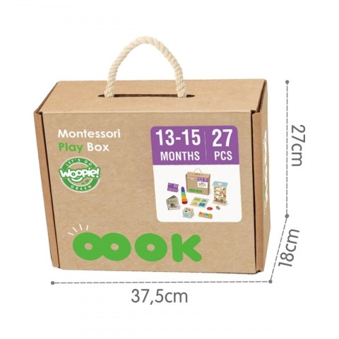 WOOPIE GREEN Pudełko Box 6w1 13-15m Montessori Edukacyjne Sensoryczne FSC