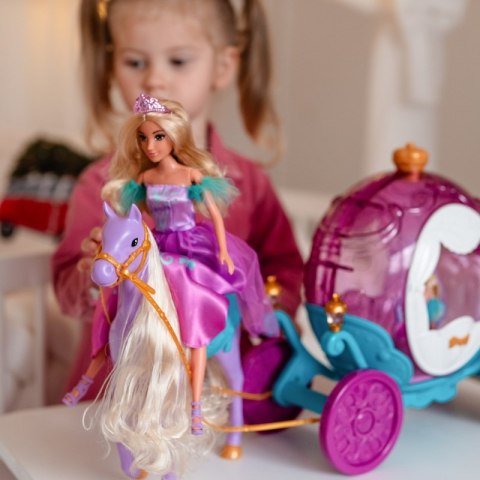 WOOPIE ROYAL Lalka Księżniczka Lily i Magiczny Duży Powóz Karoca Akcesoria