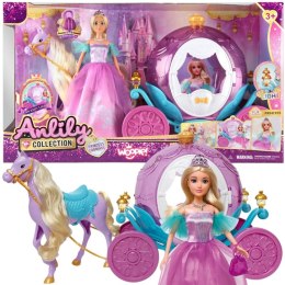 WOOPIE ROYAL Lalka Księżniczka Lily i Magiczny Duży Powóz Karoca Akcesoria