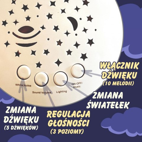 WOOPIE BABY Przytulanka Usypiacz Projektor 2w1 Sówka - Kołysanki