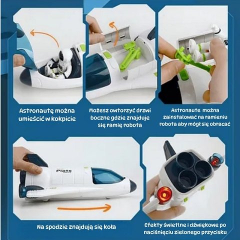 WOOPIE Zestaw Kosmiczny Prom i Łazik Space Set