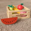 CLASSIC WORLD Zestaw Drewnianych Owoców w Koszyku 6 el.