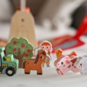 TOOKY TOY Drewniana Składana Farma w Walizce ze Zwierzątkami
