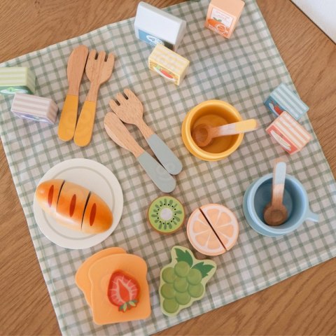 TOOKY TOY Zestaw Piknikowy Owoce do Krojenia Zestaw Śniadaniowy