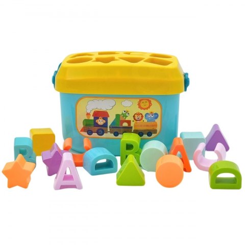 WOOPIE BABY Sorter 2w1 Skrzynka Walizka + Nauka Alfabetu i Kształtów