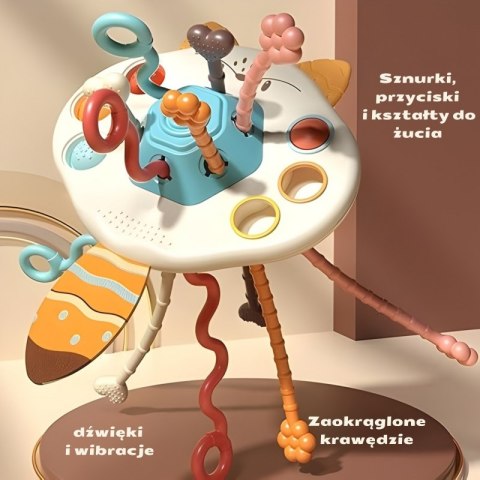 WOOPIE BABY Zabawka Sensoryczna Montessori Gryzak Grzechotka Wielofunkcyjny Lis