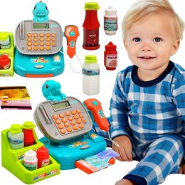 WOOPIE Kasa Sklepowa z Półką DINO Niebieski