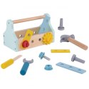 TOOKY TOY Drewniana Skrzynka z Narzędziami Zestaw 18 el.