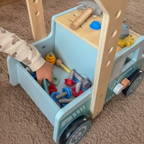 TOOKY TOY Drewniany Chodzik Samochód Mini Warsztat STEM