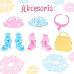WOOPIE ROYAL Zestaw Modowy Dla Lalek Sukienki Buty Biżuteria Akcesoria