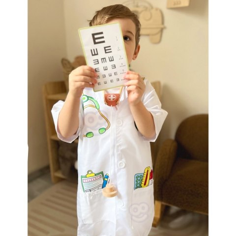 WOOPIE Strój Fartuch Lekarza Doktora Ubranko dla Dzieci do ok. 120 cm