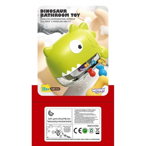 WOOPIE Zabawka do Kąpieli Dinozaur do Robienia Piany Pomarańczowy