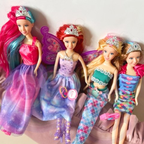 WOOPIE Zestaw 4 Magicznych Księżniczek - Box Lalek 4w1 z Akcesoriami