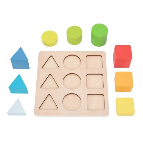 TOOKY TOY Drewniany Sorter Kształtów i Kolorów Układanka Montessori