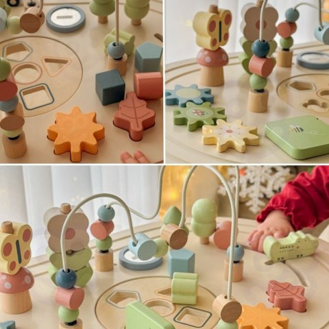 TOOKY TOY Drewniany Stolik Aktywności Safari