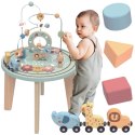 TOOKY TOY Drewniany Stolik Edukacyjny Montessori XXL Dla Dzieci 2+ Interaktywny Kolejka