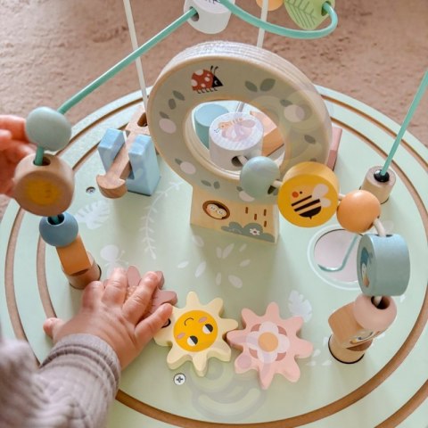 TOOKY TOY Drewniany Stolik Edukacyjny Montessori XXL Dla Dzieci 2+ Interaktywny Kolejka