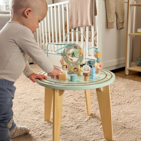 TOOKY TOY Drewniany Stolik Edukacyjny Montessori XXL Dla Dzieci 2+ Interaktywny Kolejka