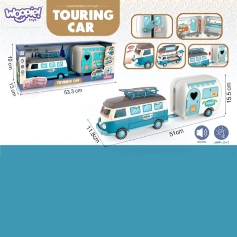 WOOPIE Kamper XL dla Lalek Zestaw Kempingowy z Przyczepką