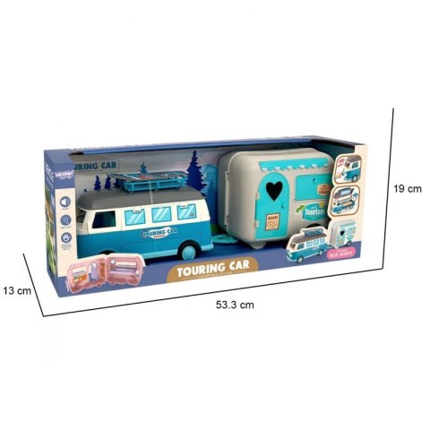 WOOPIE Kamper XL dla Lalek Zestaw Kempingowy z Przyczepką