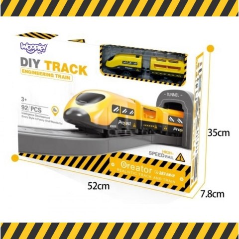 WOOPIE Kolejka Elektryczna Lokomotywa Ekipa Budowlana Zestaw 92el.