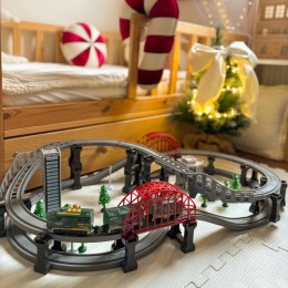 WOOPIE Nowoczesna Kolejka Elektryczna Tor XXL Lokomotywa Cargo Zestaw 128 el.