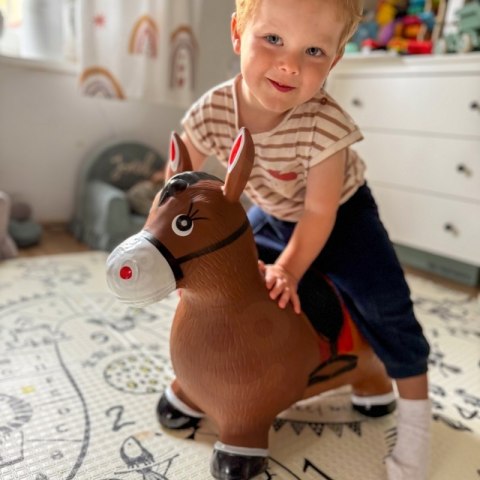 WOOPIE Skoczek Gumowy do Skakania Konik + Pompka