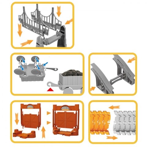 WOOPIE Tor Samochodowy XXL Kolejka Elektryczna Plac Budowy 174 el.