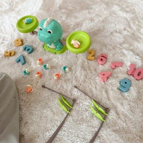 WOOPIE Waga Szalkowa Równoważnia Gra Łowienie Dinozaurów Rybek Nauka Liczydło