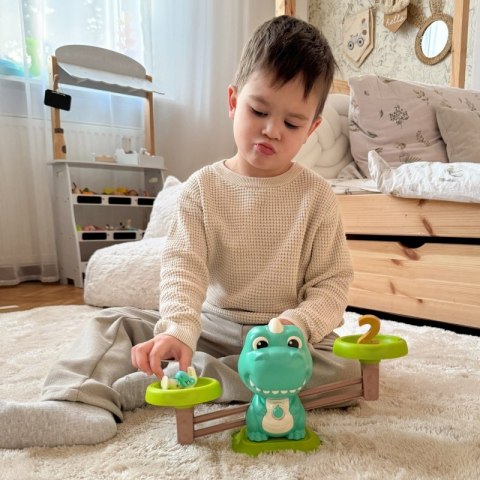 WOOPIE Waga Szalkowa Równoważnia Gra Łowienie Dinozaurów Rybek Nauka Liczydło