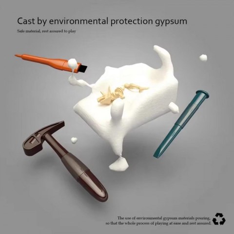 WOOPIE Zestaw Archeologiczny Wykopaliska Szkieletów Dinozaurów 6w1 Mały Archeolog