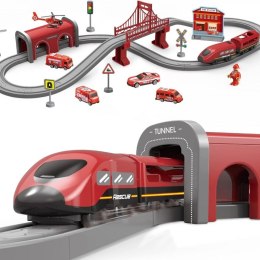 WOOPIE Zestaw Kolejka Elektryczna Lokomotywa Straż Pożarna 66el.