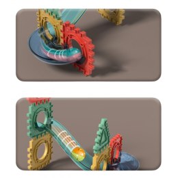 WOOPIE Klocki Konstrukcyjne 3D Zestaw Edukacyjny Tor Kulkowy Kulodrom Wafle 68el.