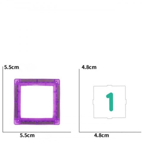 WOOPIE Klocki Magnetyczne Konstrukcyjne 3D Zestaw Edukacyjny Nauka Liczenia 70 el.