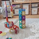 WOOPIE Klocki Magnetyczne Konstrukcyjne 3D Zestaw Edukacyjny Tor Kulkowy Kulodrom 126el.