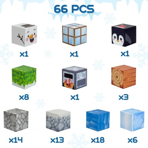 WOOPIE Klocki Magnetyczne Konstrukcyjne Zimowy Świat klocków