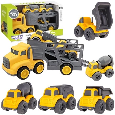 WOOPIE Laweta Zestaw 4w1 Pojazdy Budowlane