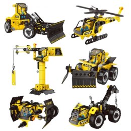 WOOPIE Zestaw Konstrukcyjny Pojazdy Budowlane STEAM 6w1 223 el.