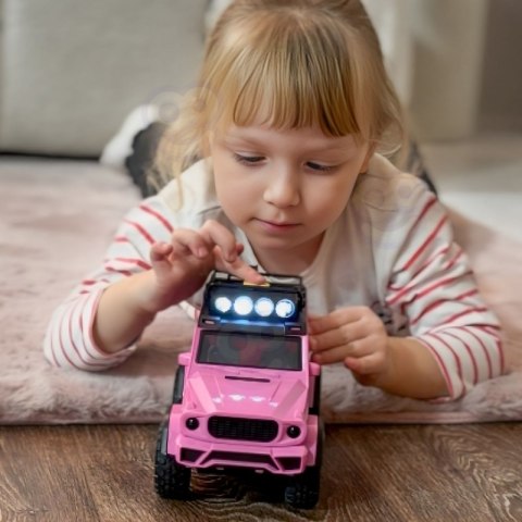 WOOPIE Zestaw Różowy Samochód Terenowy z Przyczepką i Figurką Konia