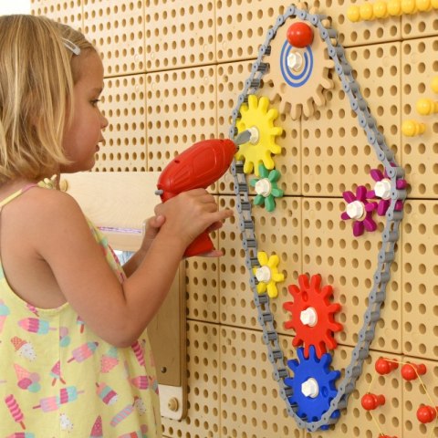 MASTERKIDZ Koła Zębate Zbuduj Własny Mechanizm - Tablica Naukowo-Kreatywna STEM