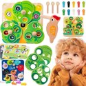 TOOKY TOY Drewniana Gra Zręcznościowa 2w1 Wyciągnij Robaczki dla Dzieci