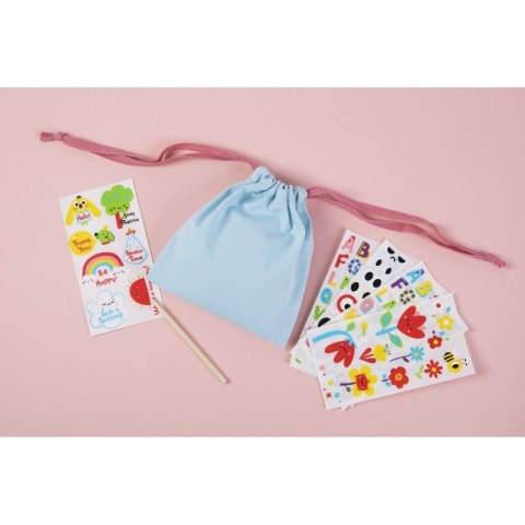 WOOPIE ART&FUN Zestaw Kreatywny Zrób Torebkę Dekorowanie Woreczka Imię Dziecka DIY