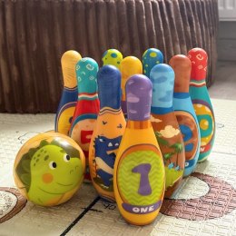 WOOPIE Gra Zręcznościowa Kręgle Miękkie Soft Dinozaury Zestaw 12el.