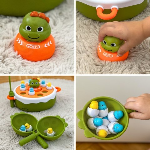 WOOPIE Gra Zręcznościowa Łowienie Dinozaurów 4w1 Katapulta