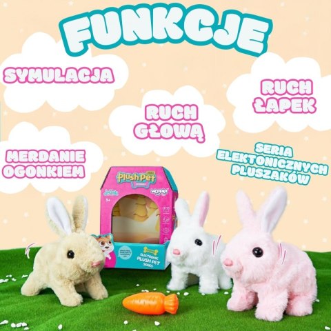 WOOPIE Króliczek Interaktywny Pluszak z Marchewką Beżowy