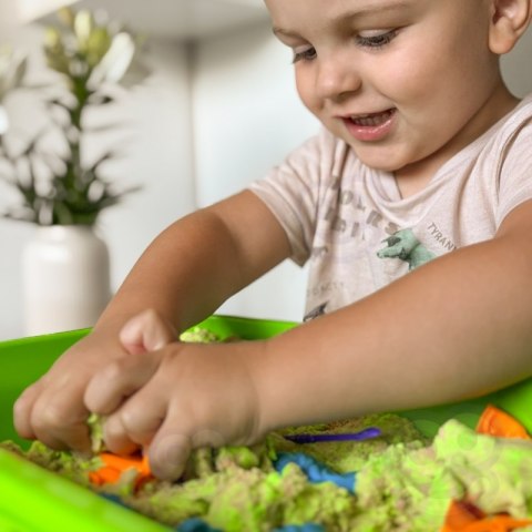 WOOPIE Piasek Kinetyczny 1,5 kg Zestaw XXL ZOO Safari Stolik z Foremkami