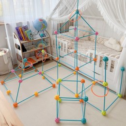 WOOPIE Zestaw Konstrukcyjny XXL Klocki do Budowania Namiotu Bazy Rurki Słomki 340 el.